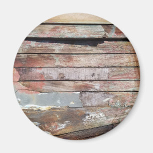 Aimant Ancienne embarcation rustique en bois planches en