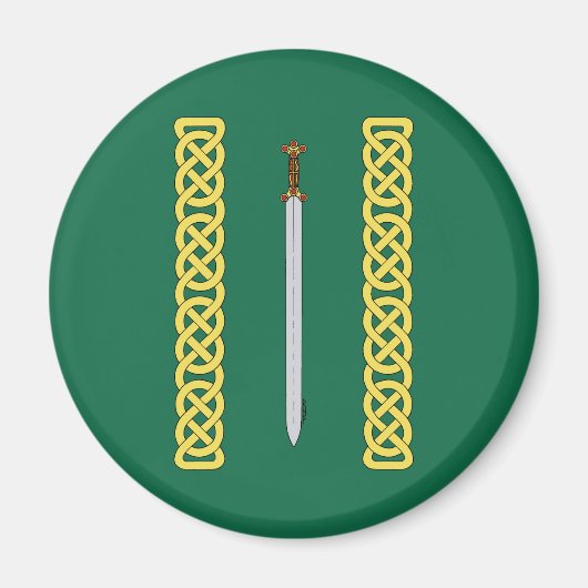Aimant Ancienne épée celtique et réseau (Devant)