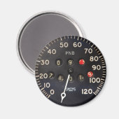 Aimant Ancienne jauge de compteur de vitesse de voiture v (Recto/Verso)