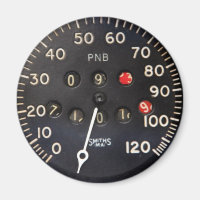 Ancienne jauge de compteur de vitesse de voiture v