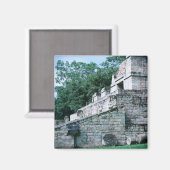 Aimant Ancienne ruines Maya Carré photo couleur design (Recto/Verso)