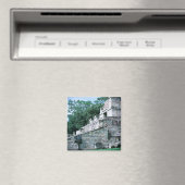 Aimant Ancienne ruines Maya Carré photo couleur design (In Situ (Lave-vaisselle))