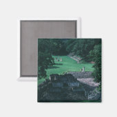 Aimant Ancienne ruines mayas Cour et structures en herbe (Recto/Verso)