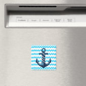 Aimant Ancrage bleu avec vagues bleues (In Situ (Lave-vaisselle))