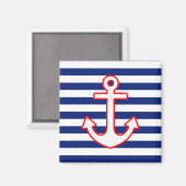Aimant Ancre de style nautique sur les bandes (Recto/Verso)