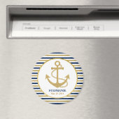 Aimant Ancre d'or bleu marine (In Situ (Lave-vaisselle))