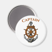 Aimant Ancre Nautique Et Capitaine (Recto/Verso)