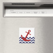 Aimant Ancre rouge sur Chevron Ocean (In Situ (Lave-vaisselle))