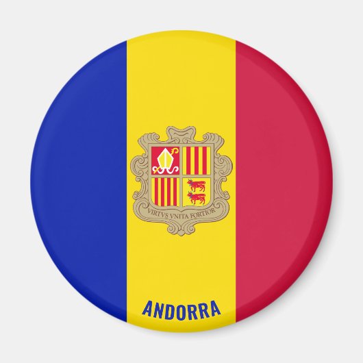Aimant Andorre Drapeau charmant Patriotique (Devant)