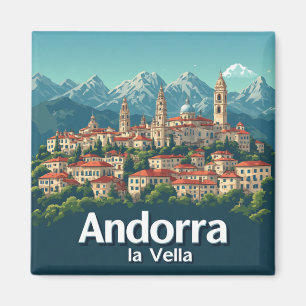 Aimant 🧲 Andorre-la-Vieille Souvenir de Voyage 🏔️
