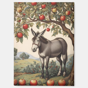 Aimant Âne vintage Sous Un Pommier