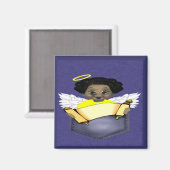 Aimant Ange afro-américain (Recto/Verso)