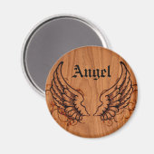 Aimant Ange ailes personnalisées (Recto/Verso)