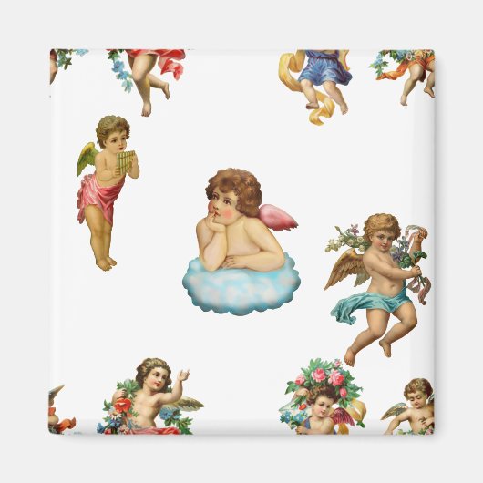 Aimant ange cherub antique (Devant)
