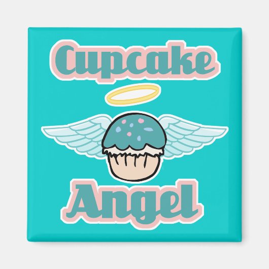 Aimant ange cupcake (Devant)