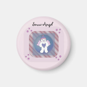 Aimant Ange de Neige Rose