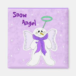 Aimant Ange de neige violet
