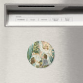 Aimant Ange de Noël avec enfants (In Situ (Lave-vaisselle))