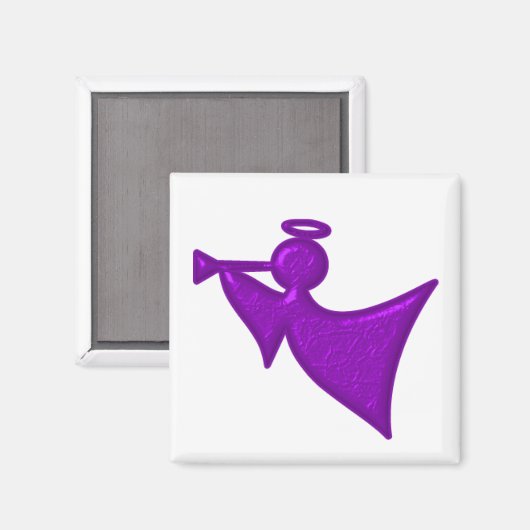 Aimant Ange de Noël pourpre (Recto/Verso)