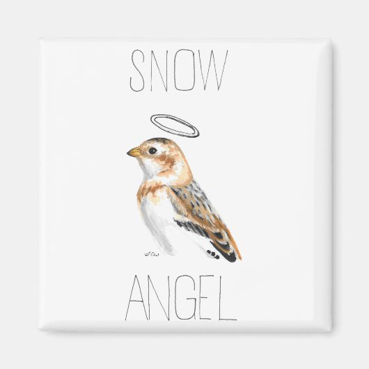 Aimant Ange des neiges (Bunting de neige) (Devant)