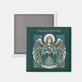 Aimant Ange d'or de la paix (Recto/Verso)