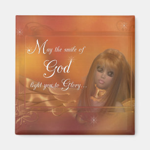 Aimant Ange d'or - Puisse le sourire de Dieu...Magnet