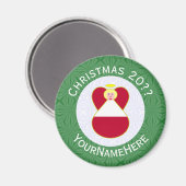 Aimant Ange drapeau autrichien Noël Personnalisé (Recto/Verso)