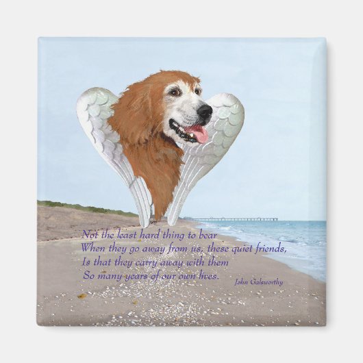 Aimant Ange Golden Retriever (Devant)