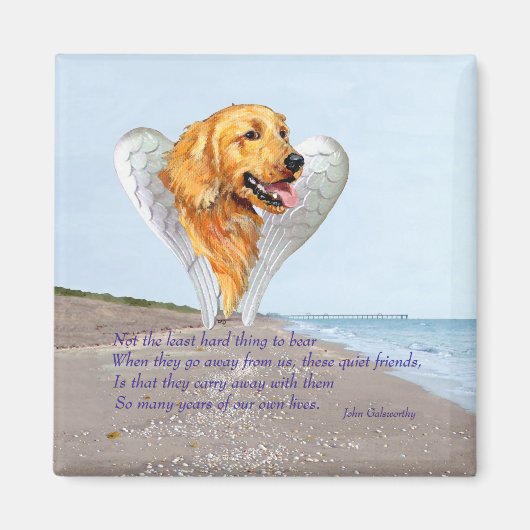 Aimant Ange Golden Retriever (Devant)