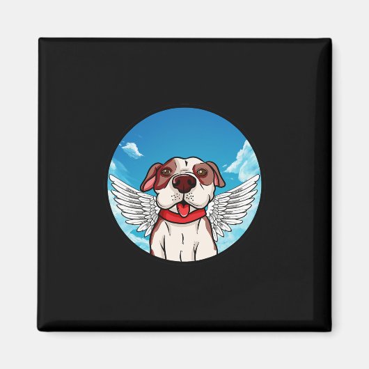 Aimant Ange Pitbull Stafford Bully Bouledogue  (Devant)