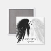 Aimant ANGEL AILES 'Seulement demi-mal' Monogramme drôle (Recto/Verso)