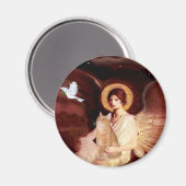 Aimant Angel assis - Orange Tabby SH chat 46 (Recto/Verso)