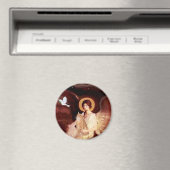 Aimant Angel assis - Orange Tabby SH chat 46 (In Situ (Lave-vaisselle))