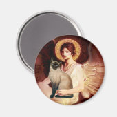 Aimant Angel assis - Point de phoque Chat siamois (Recto/Verso)