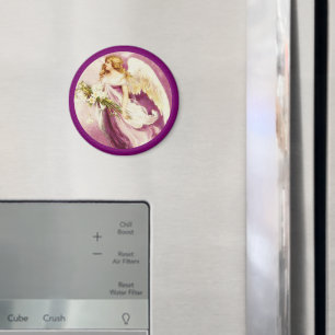 Aimant Angel de Pâques vintage Texté