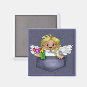 Aimant Angel de poche Blonde (Recto/Verso)