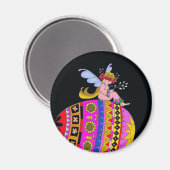 Aimant Angel et une Pysanka, art populaire ukrainien (Recto/Verso)