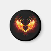Aimant Angel Fire Heart with Wings (Devant)