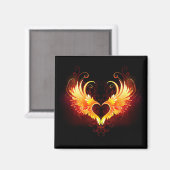 Aimant Angel Fire Heart with Wings (Recto/Verso)