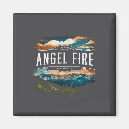 Aimant Angel Fire Mountains New Mexico Hiking Outdoors Vi (Devant)