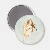 Aimant Angel Jouer un violon sur Arrière - plan papier Vi (Recto/Verso)