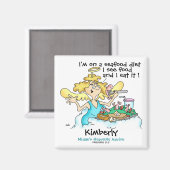 Aimant Angel Midge's drôle Seafood diète personnalisable  (Recto/Verso)