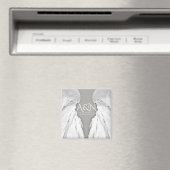 Aimant ANGEL WINGS Elegant Grey Enregistrer la date (In Situ (Lave-vaisselle))