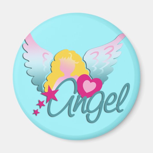 Aimant Angels Love | cyan (Devant)