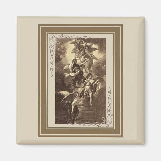 Aimant Angels Sur Une Échelle Céleste (Devant)