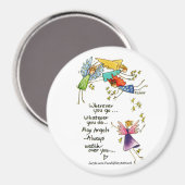 Aimant Angels Surveillez Vous Aquarelle Colorée Croquis (Recto/Verso)