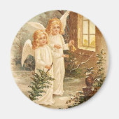 Aimant Anges de Noël Vintage (Devant)