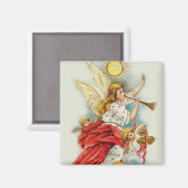 Aimant Anges de vœux de Noël (Recto/Verso)