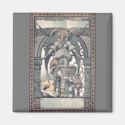 Aimant Anges gardiens avec l'enfant Jésus (Devant)