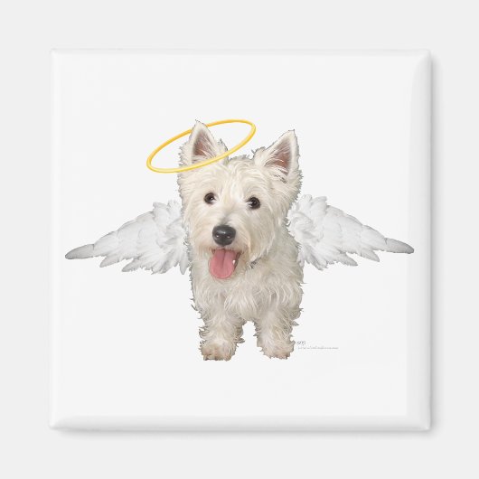 Aimant Anges gardiens Westie (Devant)